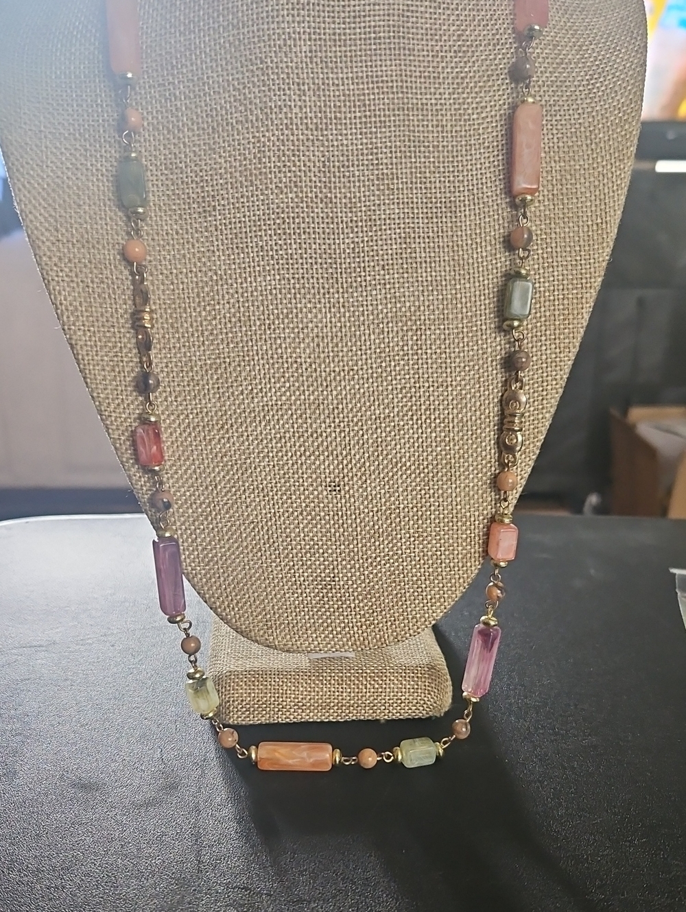 Colorful Multi-Stone Beaded Necklace for Women